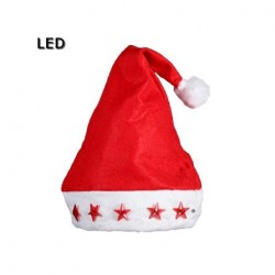 GORRO PAPA NOEL ESTRELLAS LUMINOSAS