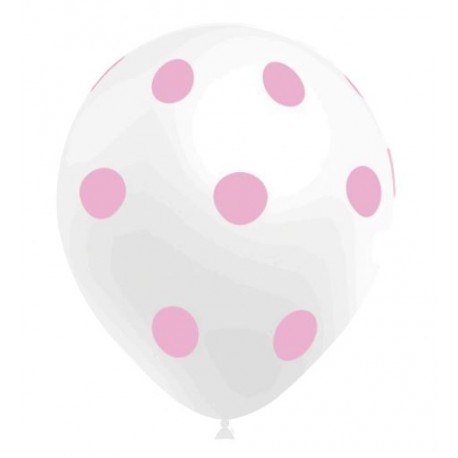 GLOBOS LÁTEX BLANCOS LUNAR COLOR 50 UND