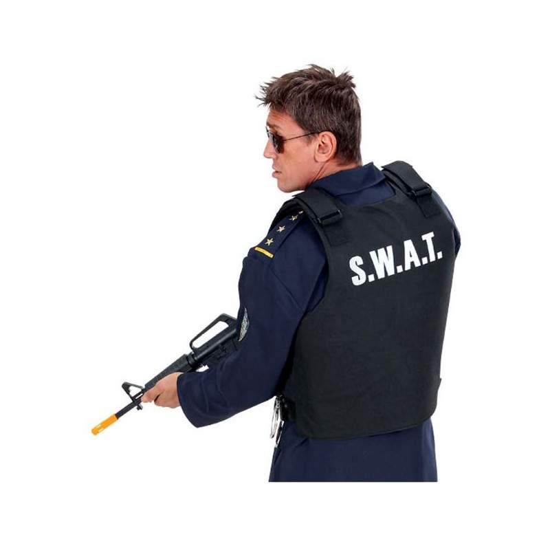 WELLCHY Chaleco SWAT Adulto, Disfraz de Chaleco SWAT Policía