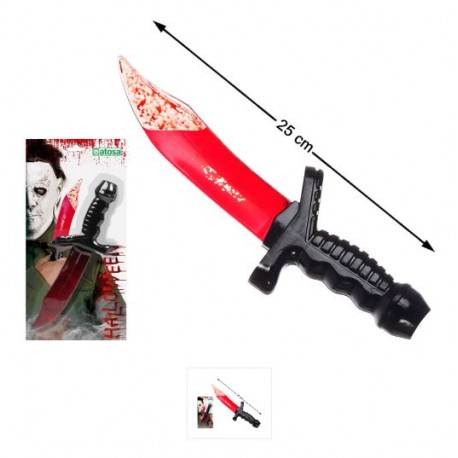 CUCHILLO CON SANGRE 25 CM