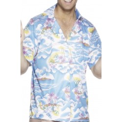 CAMISA HAWAIANA AZUL