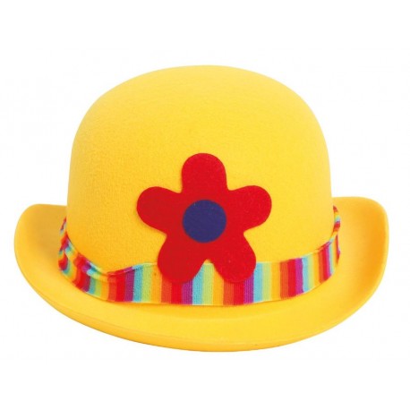 SOMBRERO PAYASO CON FLOR ADULTO 