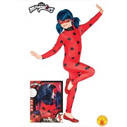 DISFRAZ DE LADY BUG CON ANTIFAZ Y PELUCA INFANTIL