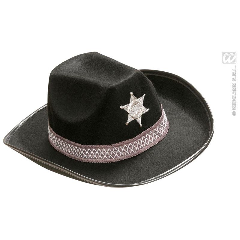 Gorro Cowboy Vaquero Negro Sheriff